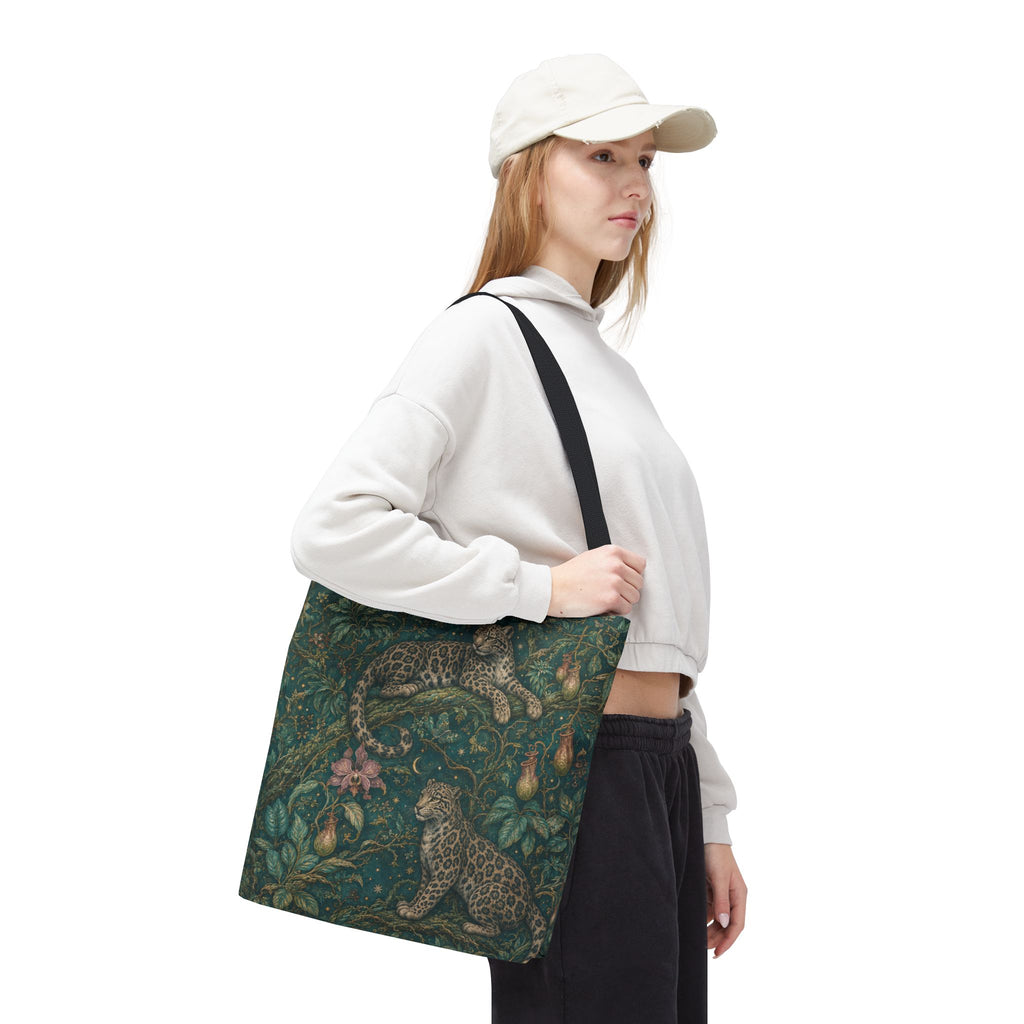Cloud Leopard Reverie Verdigris Tote Bag