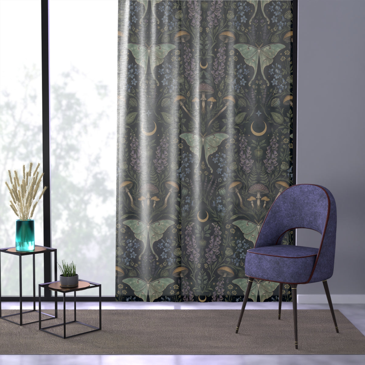 Luna Apothecary Verdigris Window Curtain