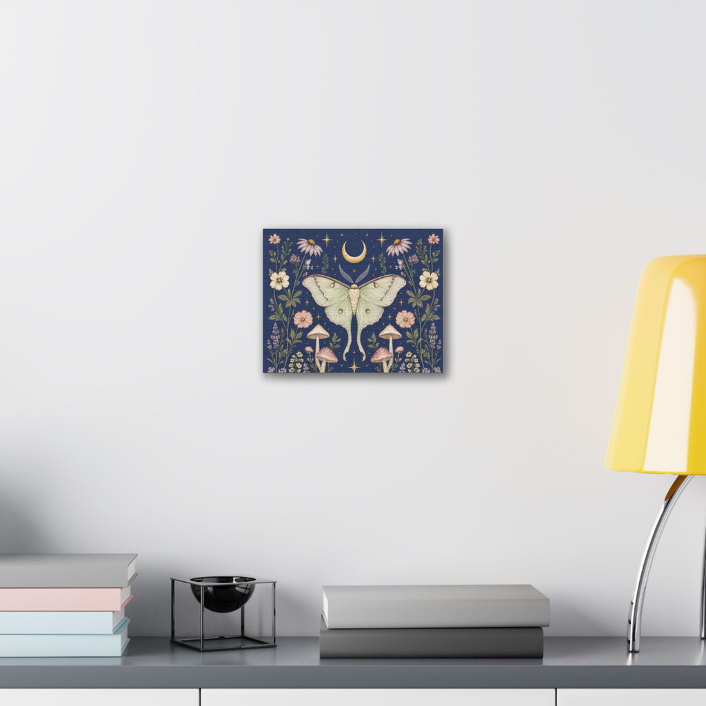 Luna Apothecary Indigo Stretched Canvas