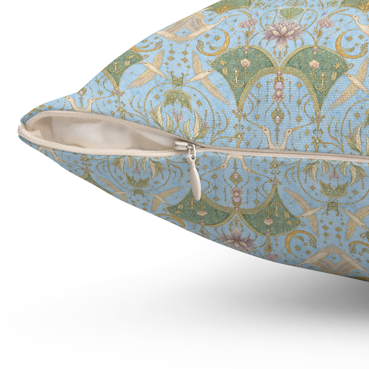Celestial Aviary Blue Hour Decorative Pillow