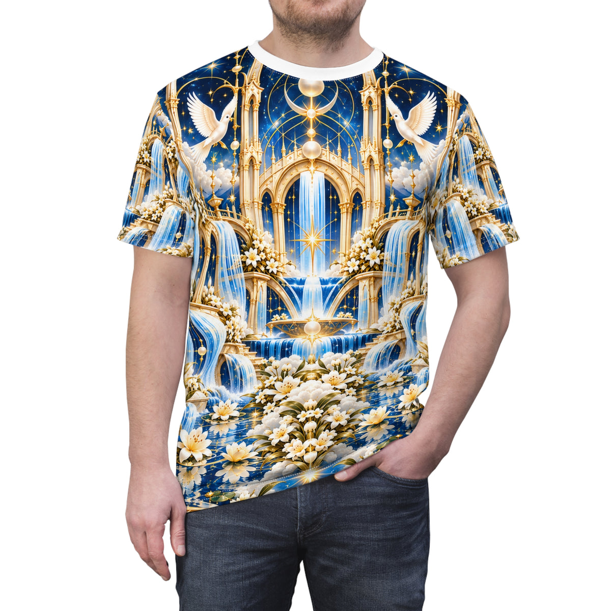 Living Waters Sanctuary Celestial Blue All-over-print T-Shirt
