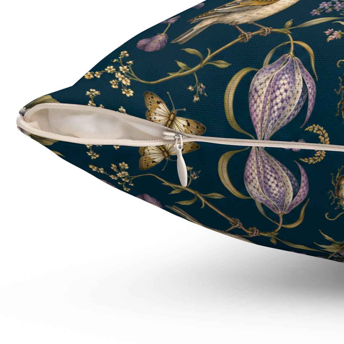 Botanical Bird's Nest Nocturne Decorative Pillow