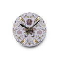 Botanical Bird's Nest Lilac Acrylic Wall Clock