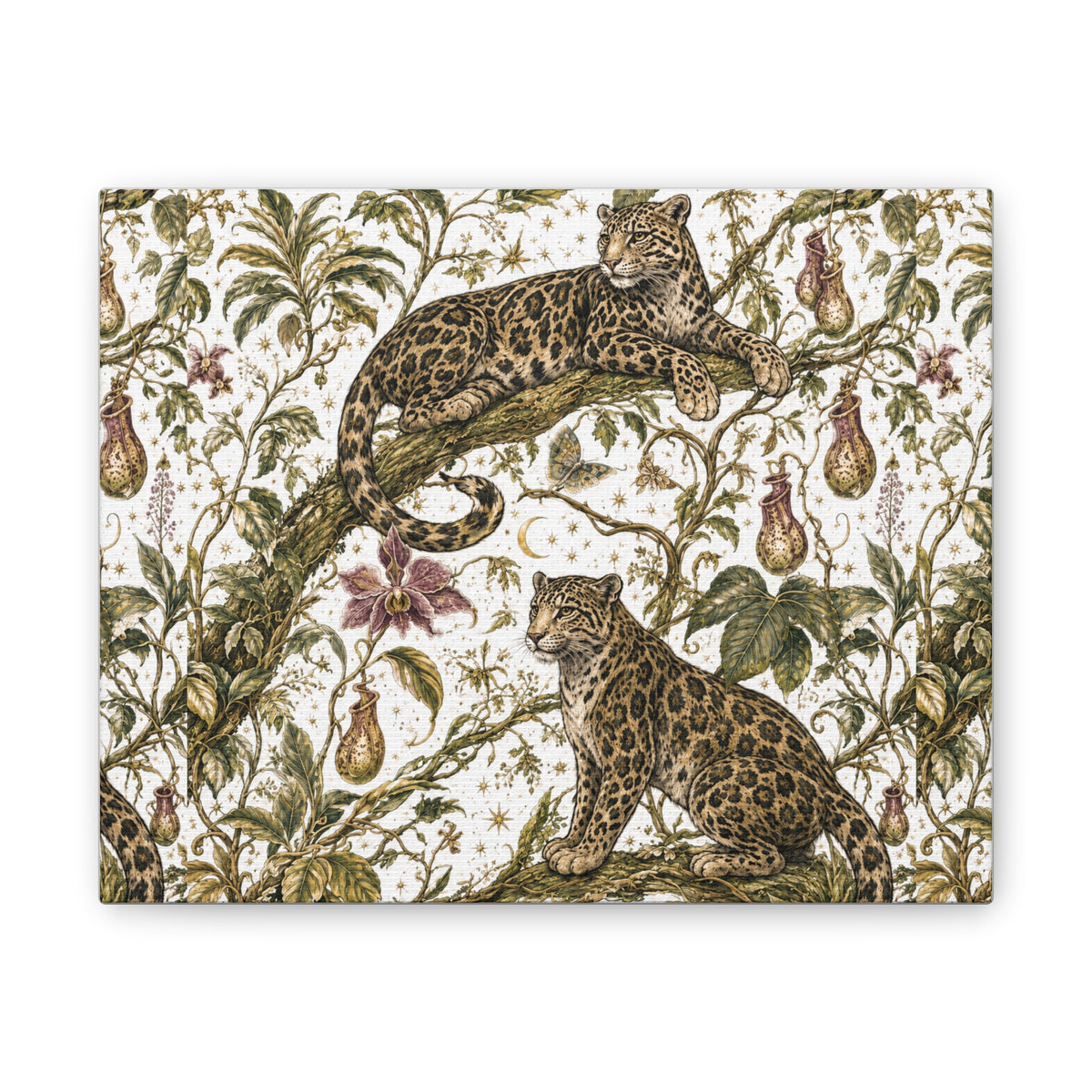Cloud Leopard Reverie Moon Milk Stretched Canvas