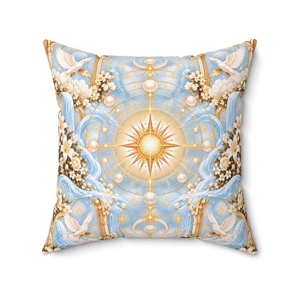 Cosmic Glory Pearl Daybreak Decorative Pillow
