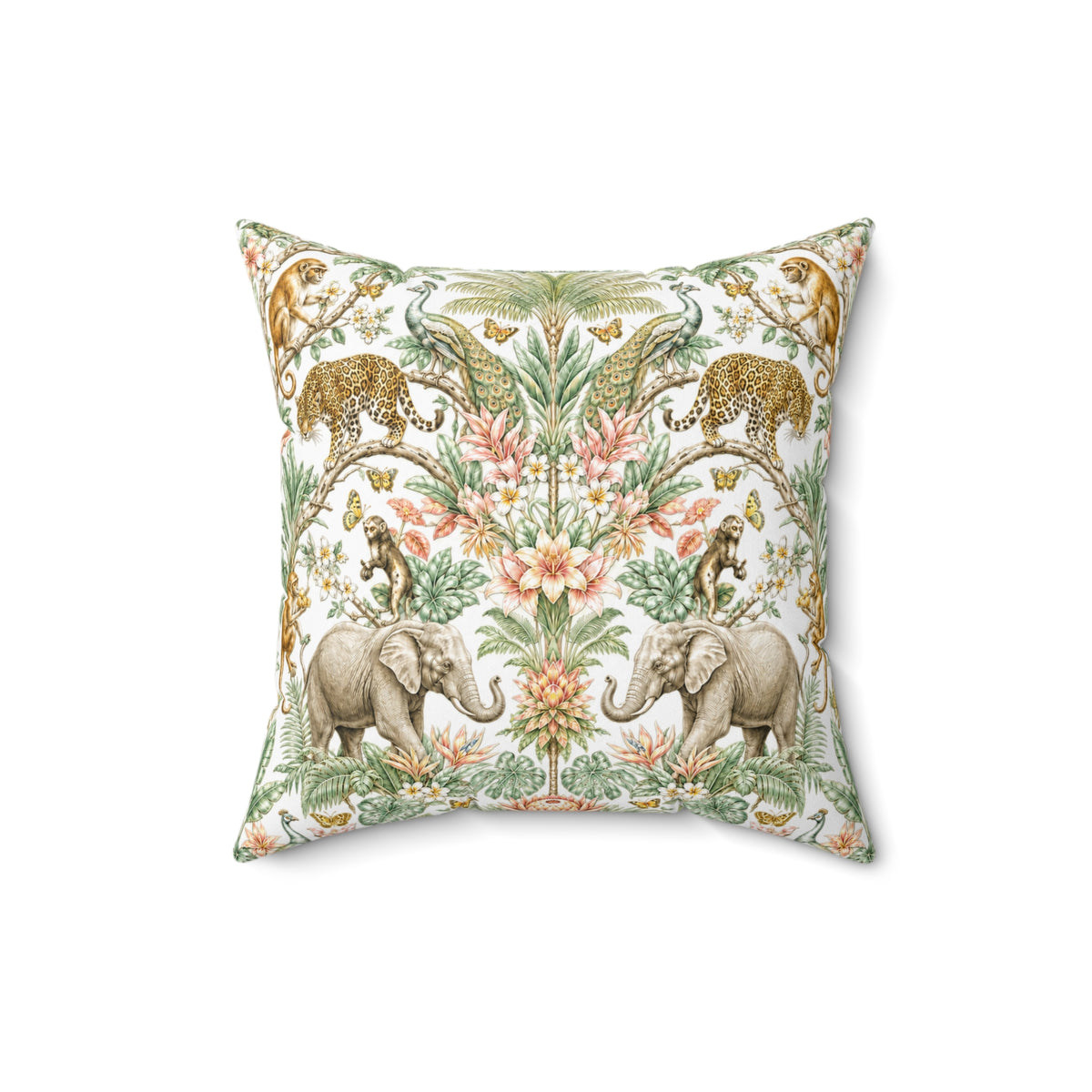 Mystic Jungle Ivory Eden Decorative Pillow