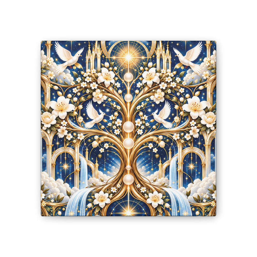 Tree of Heaven Celestial Blue Wrapped Canvas