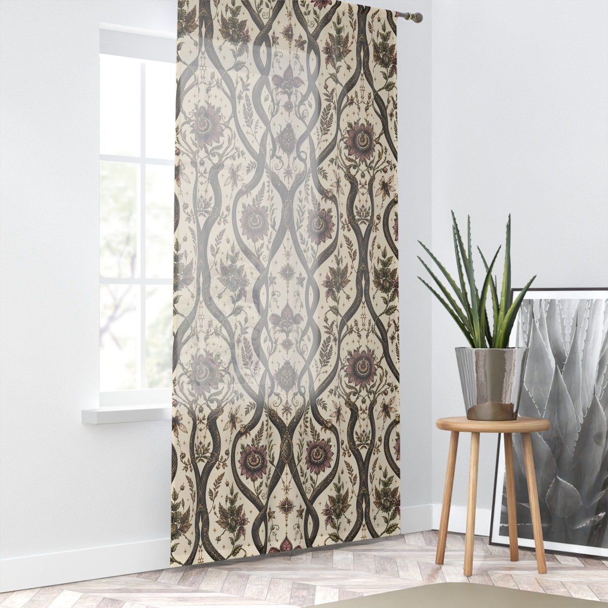 Serpent Conservatory Moon Milk Window Curtain