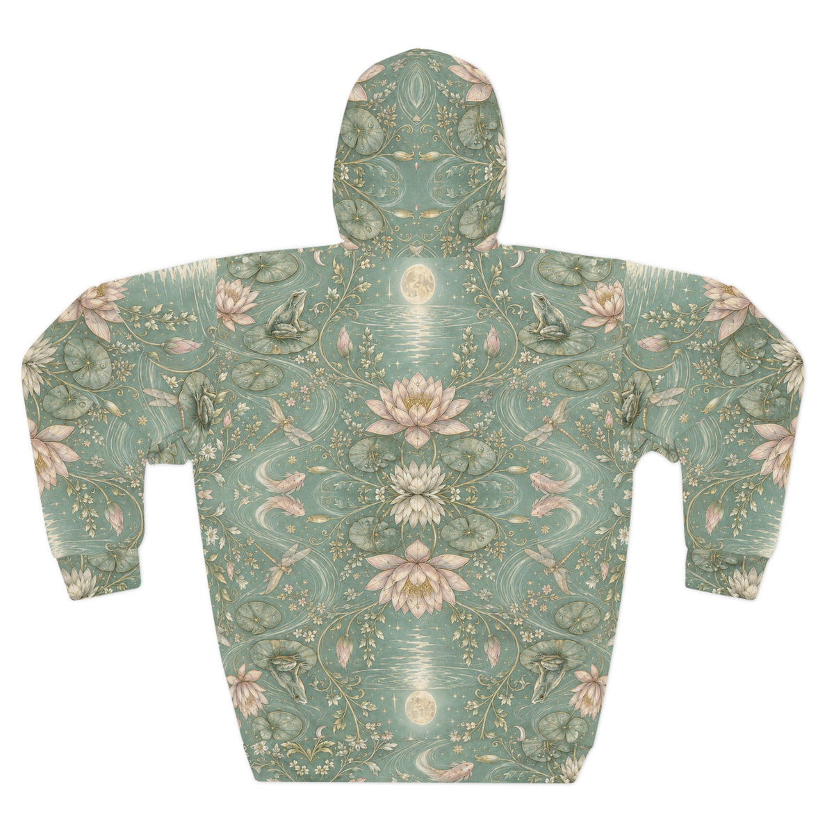 Nymphaea Nocturne Moon Mist Pullover Hoodie