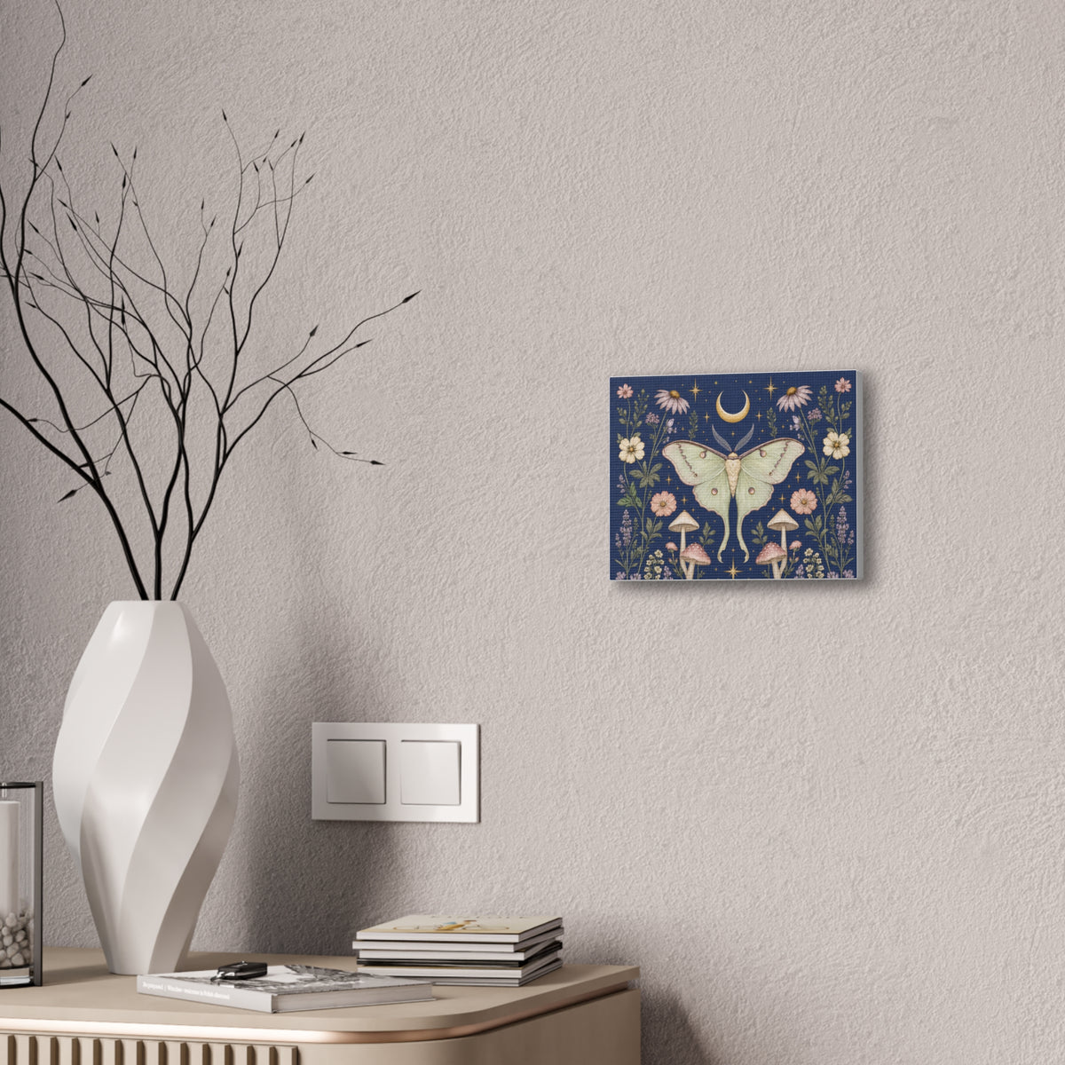 Luna Apothecary Indigo Stretched Canvas