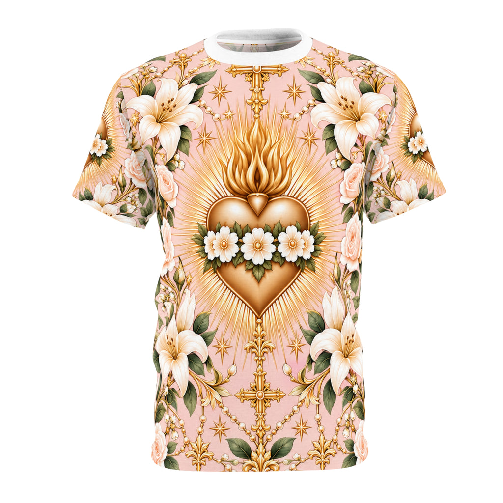 Immaculate Heart Blush Rose All-over-print T-Shirt
