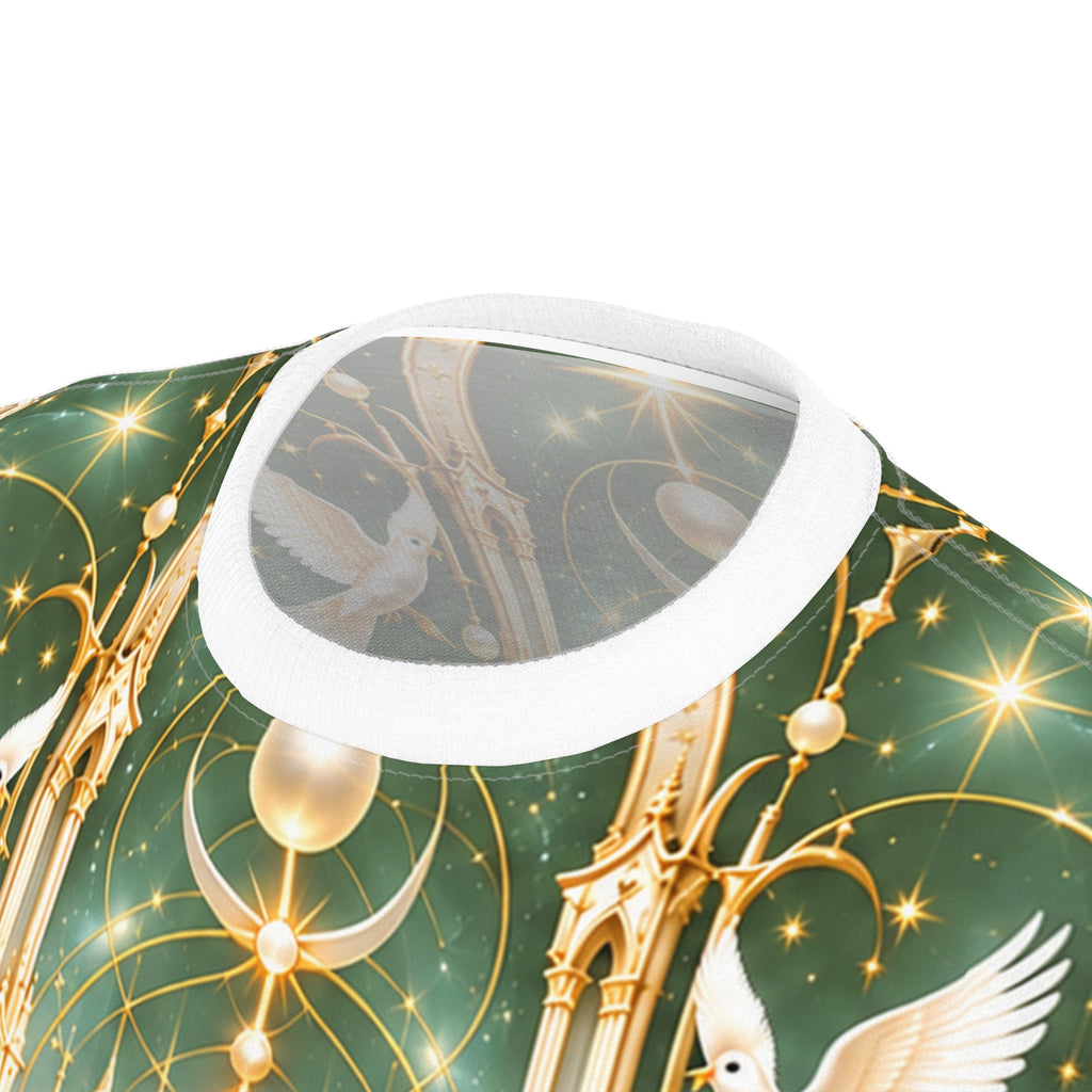 Living Waters Sanctuary Soft Sage Gold All-over-print T-Shirt