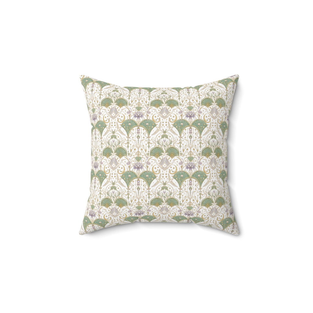 Celestial Aviary Moon Milk Decorative Pillow