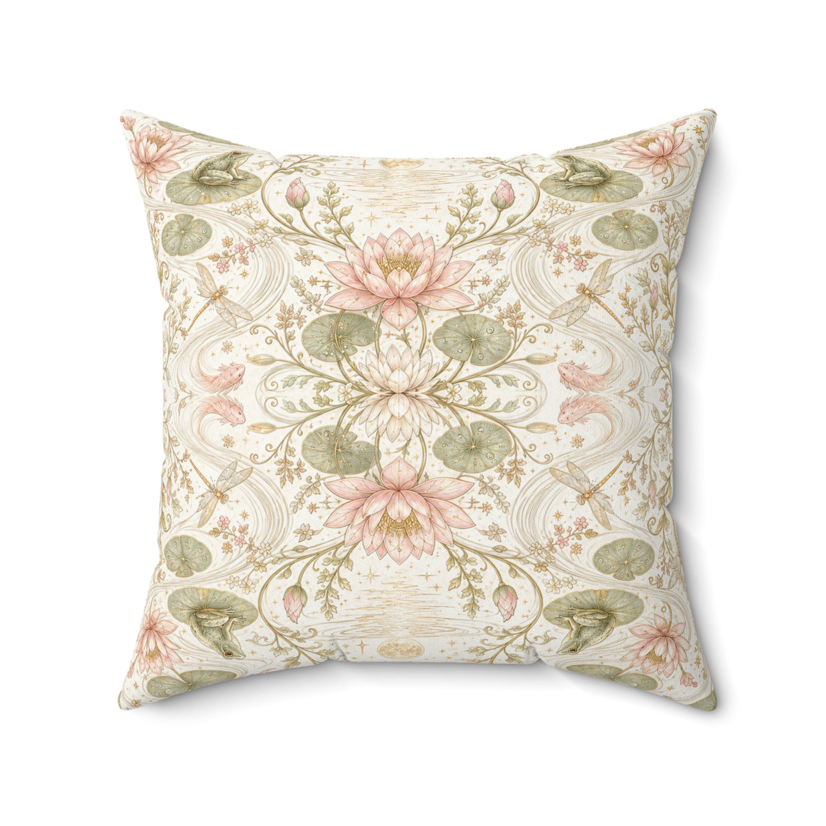 Nymphaea Nocturne Moon Milk Decorative Pillow