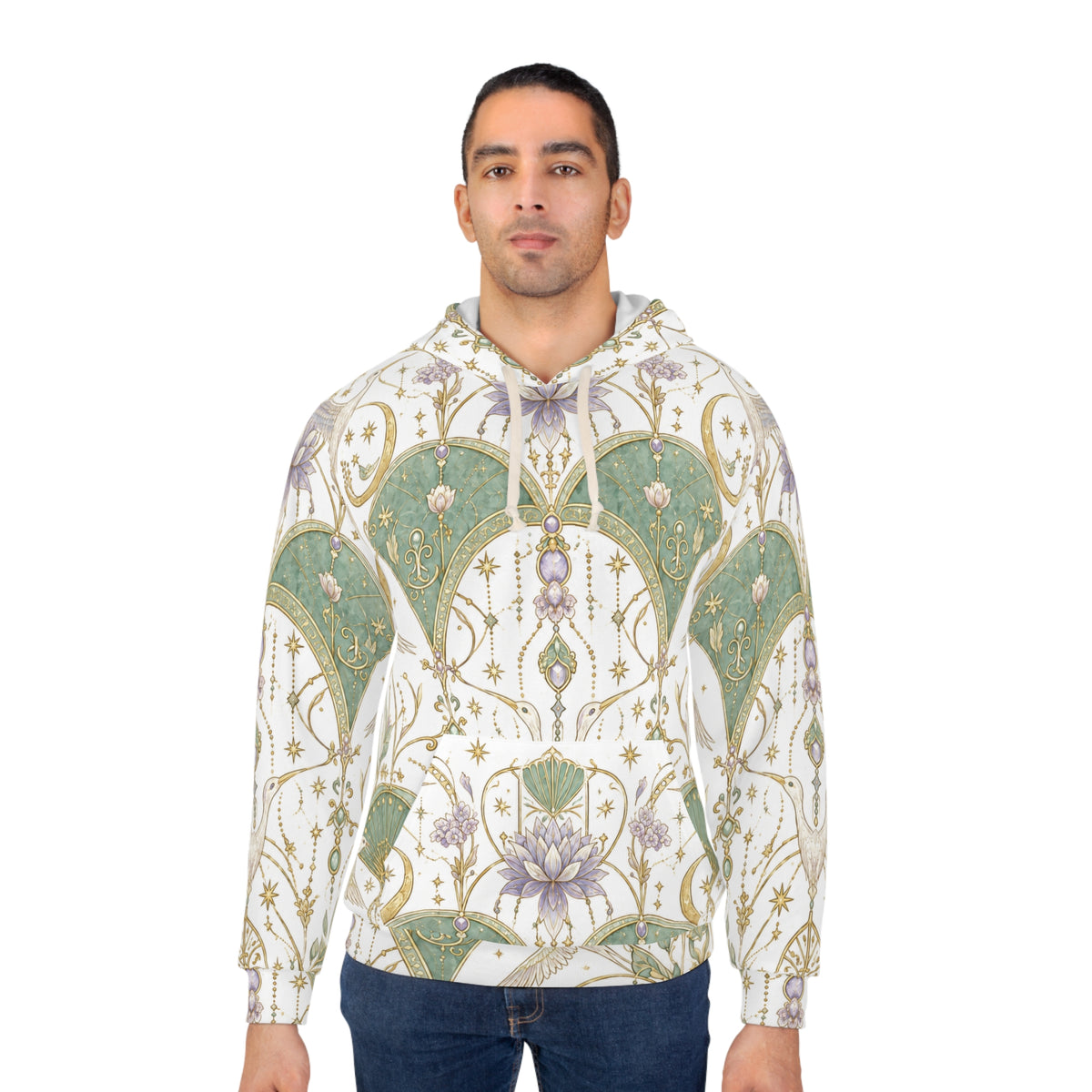 Celestial Aviary Moon Milk Pullover Hoodie