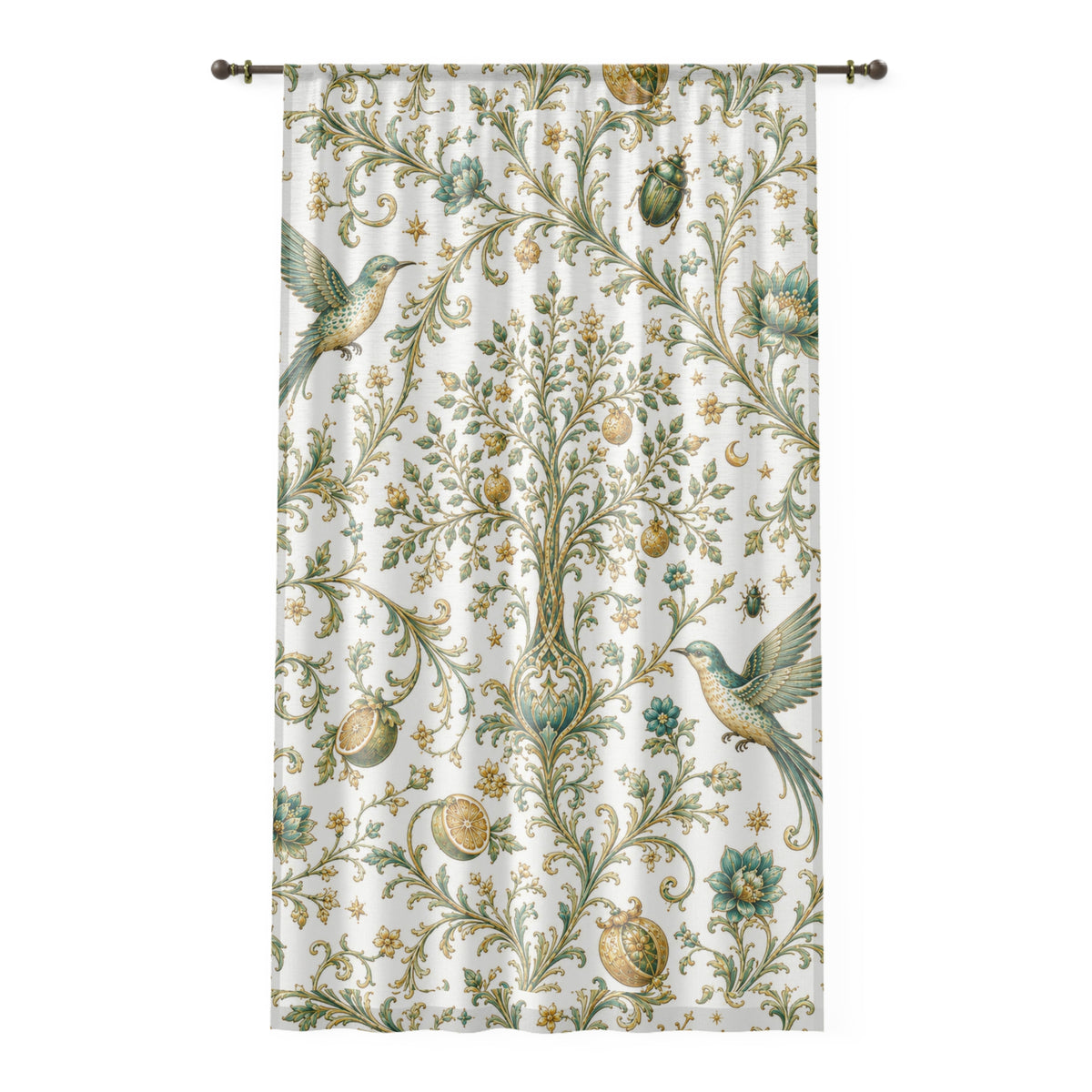Sacred Canopy Moon Milk Window Curtain