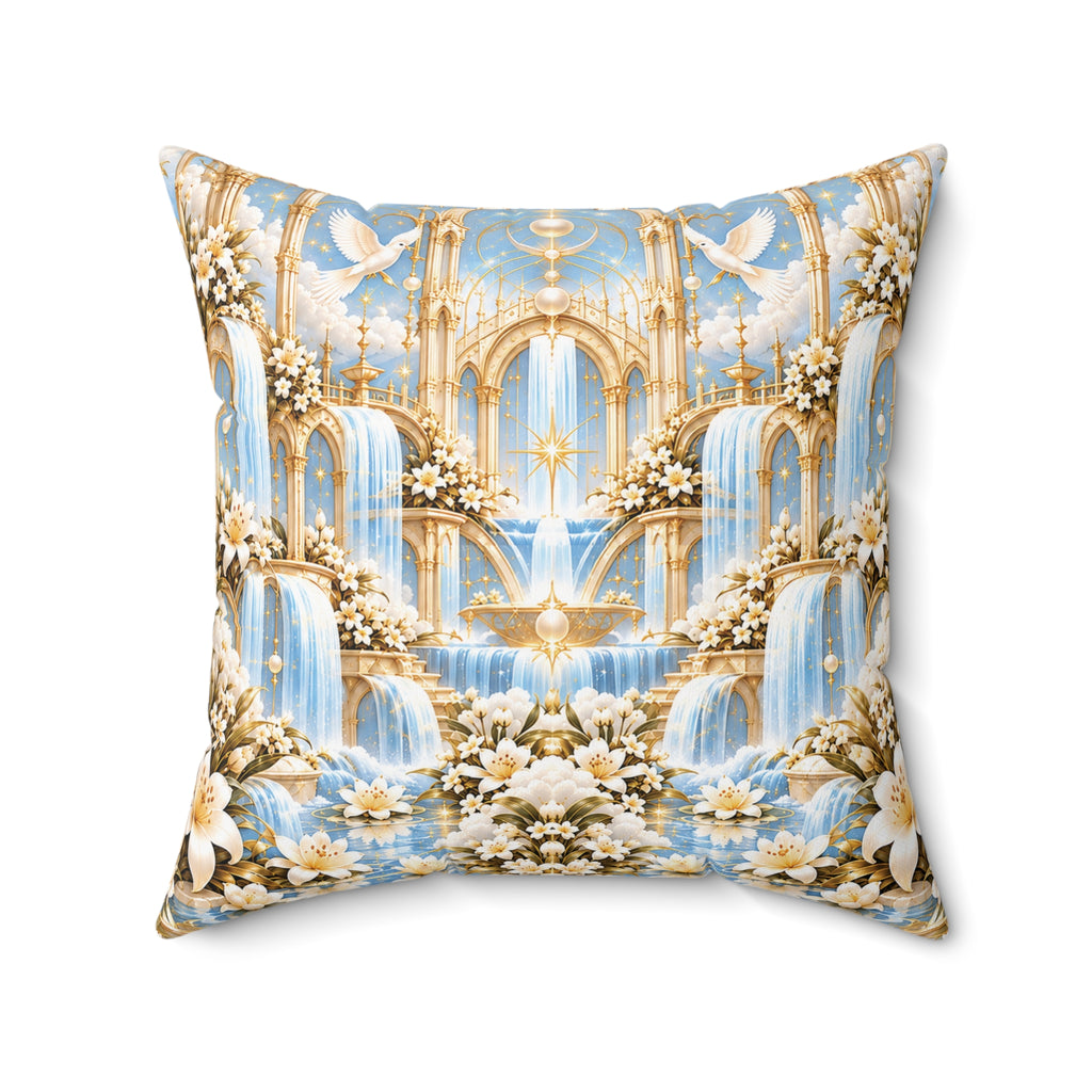 Living Waters Sanctuary Moonstone Ivory Decorative Pillow