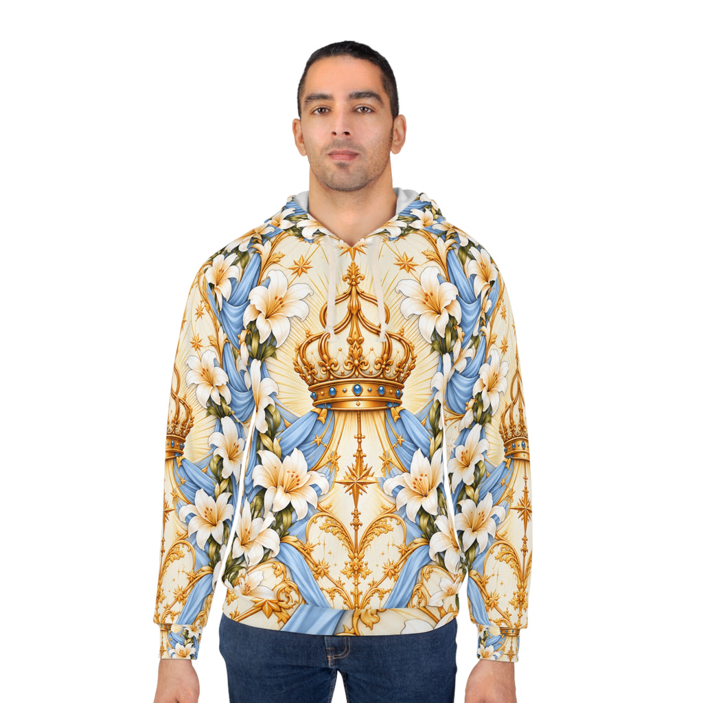 Queen of Heaven Ivory Gold Pullover Hoodie