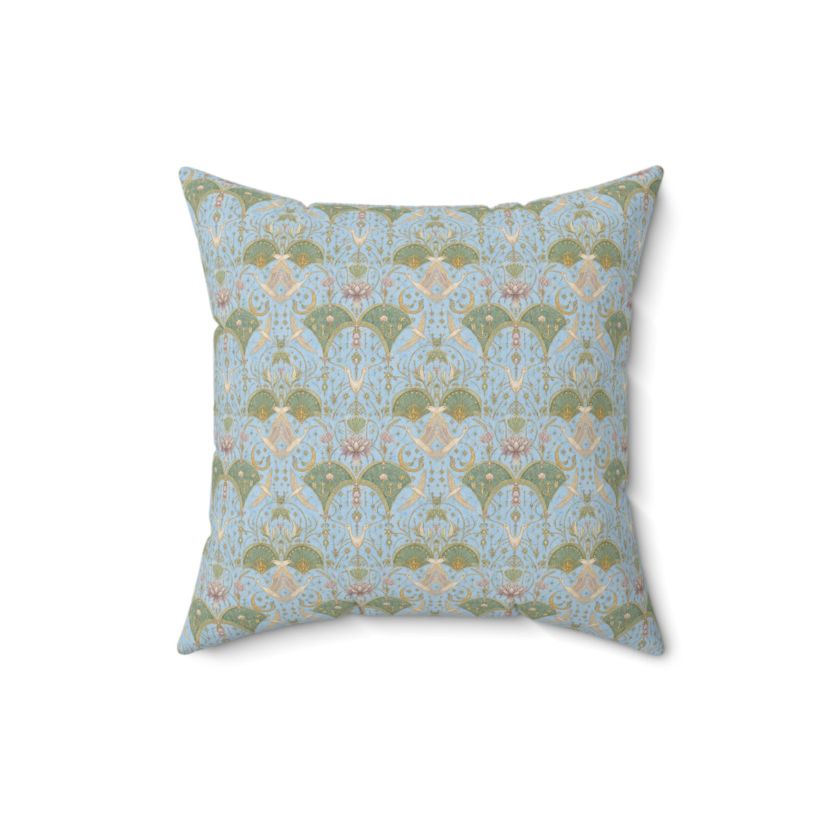 Celestial Aviary Blue Hour Decorative Pillow
