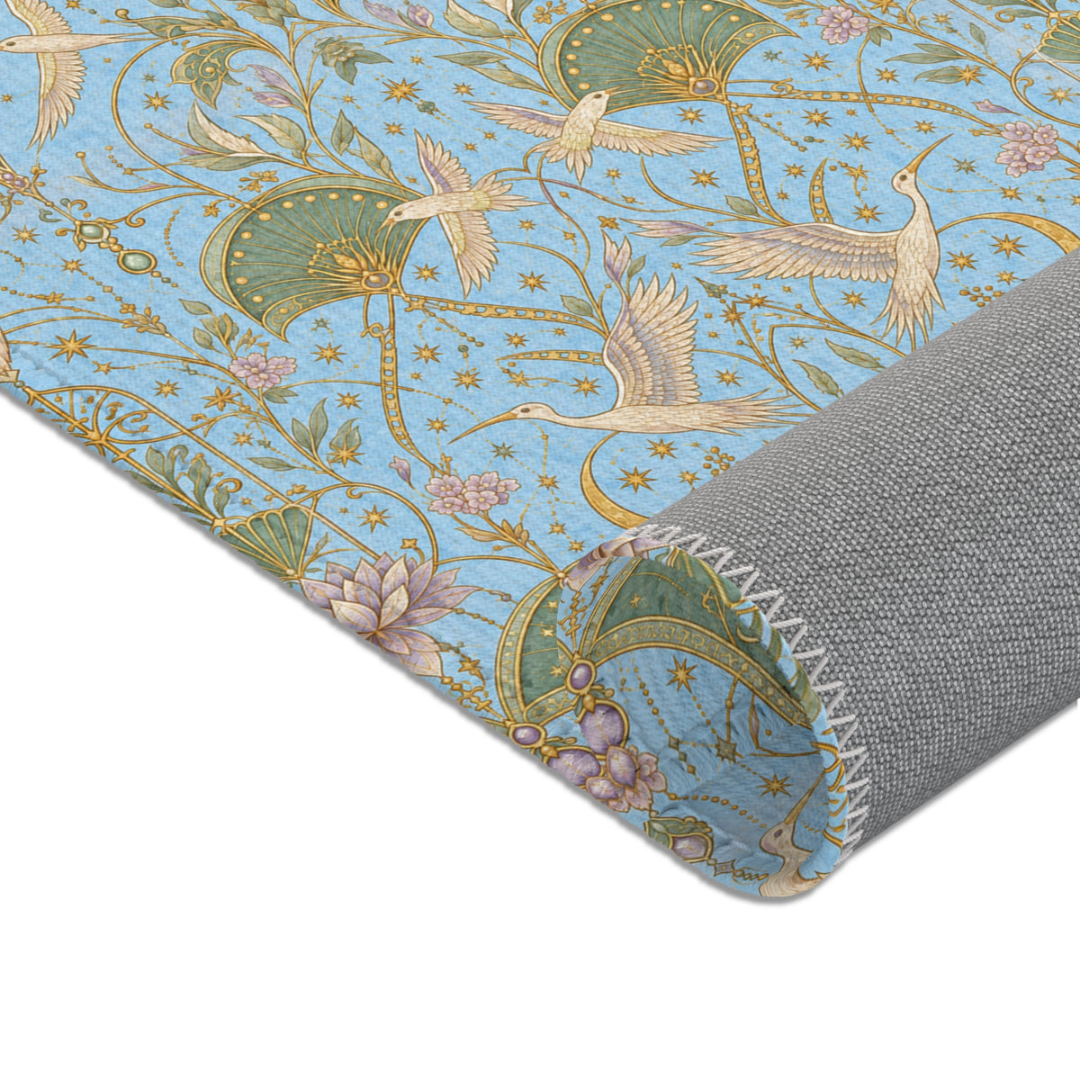 Celestial Aviary Blue Hour Area Rug