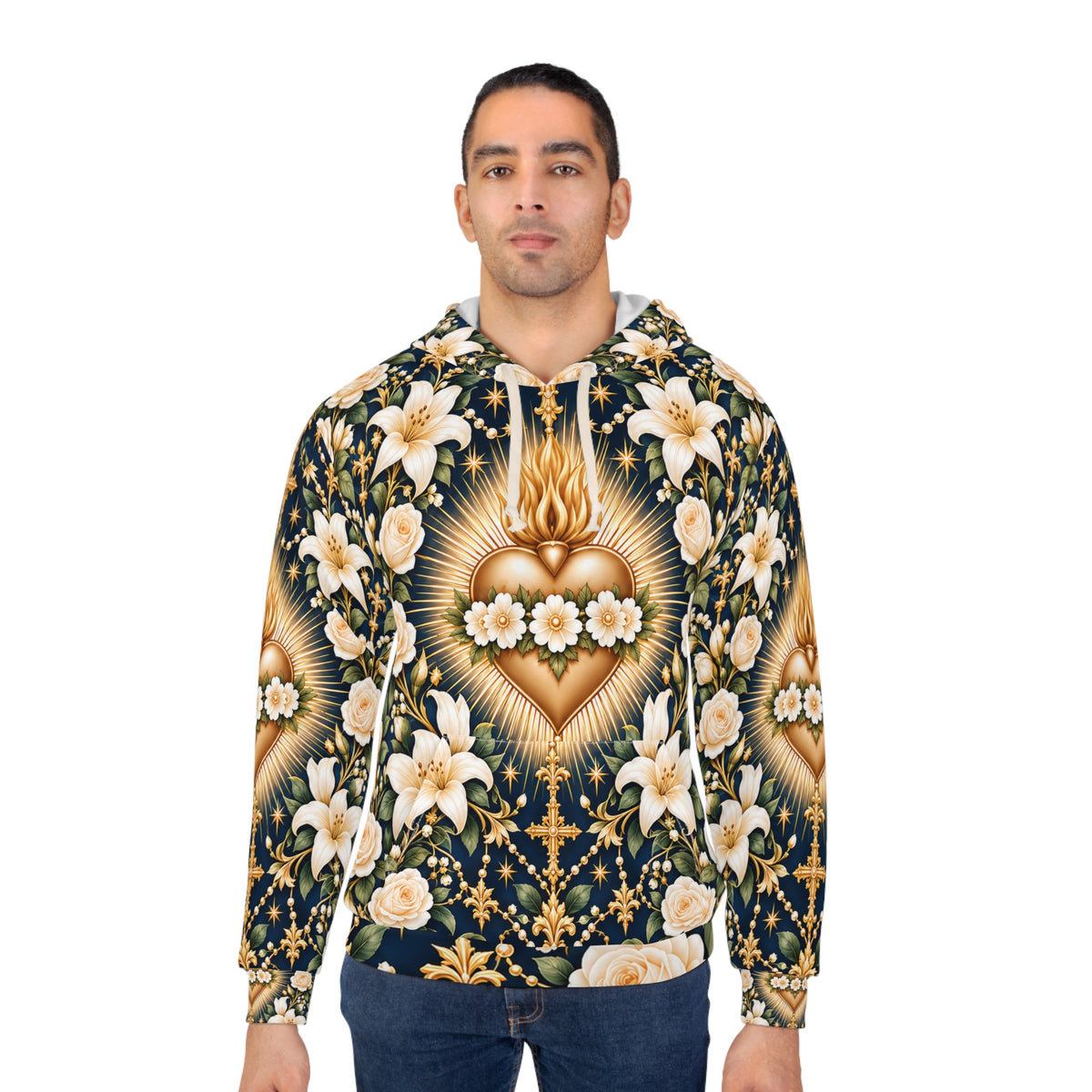 Immaculate Heart Midnight Blue Pullover Hoodie