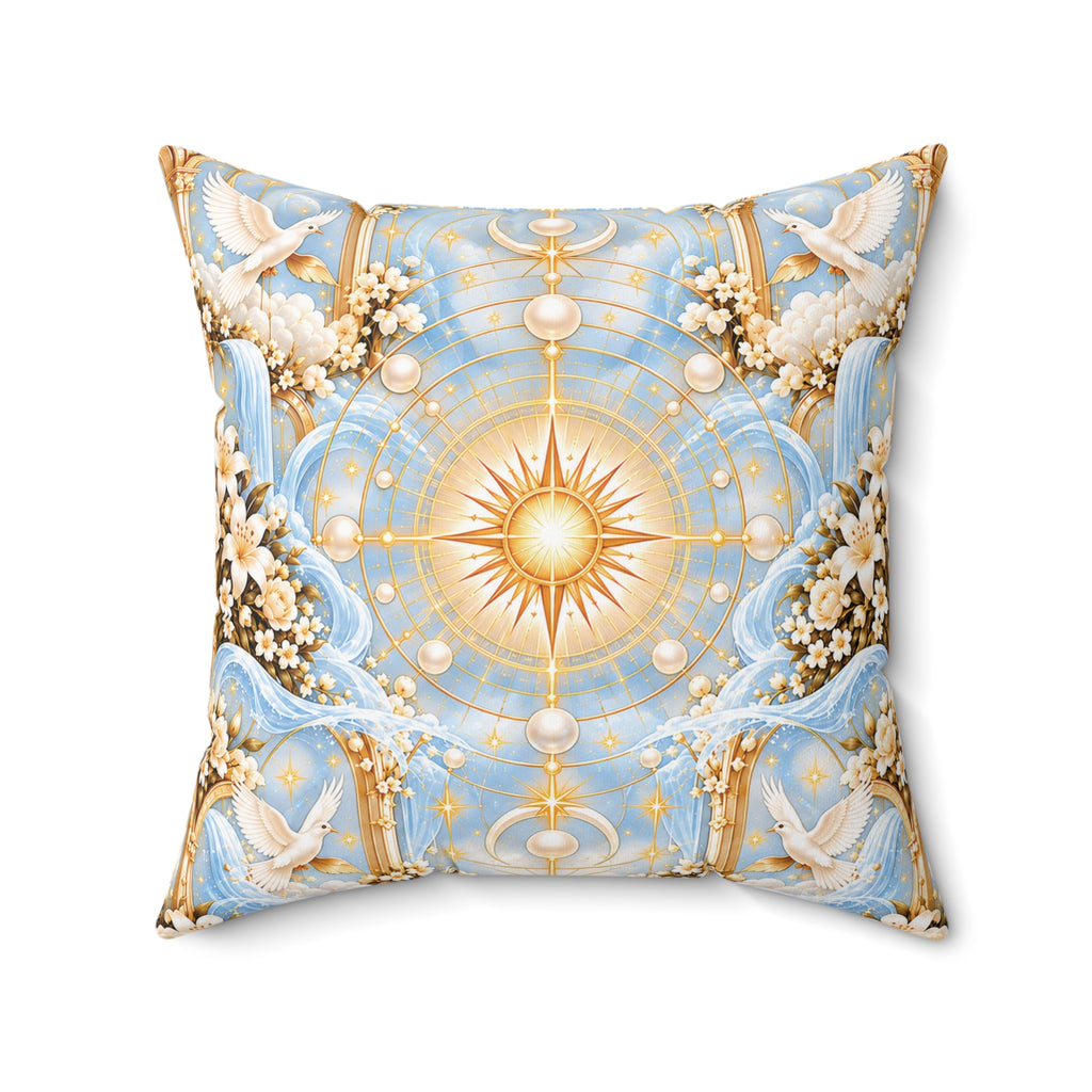 Cosmic Glory Pearl Daybreak Decorative Pillow