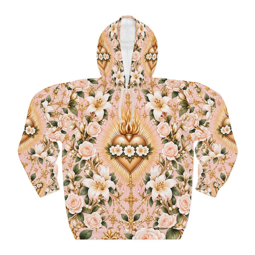 Immaculate Heart Blush Rose Pullover Hoodie