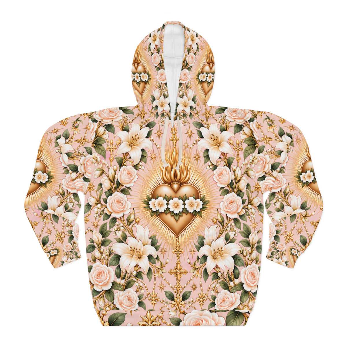 Immaculate Heart Blush Rose Pullover Hoodie