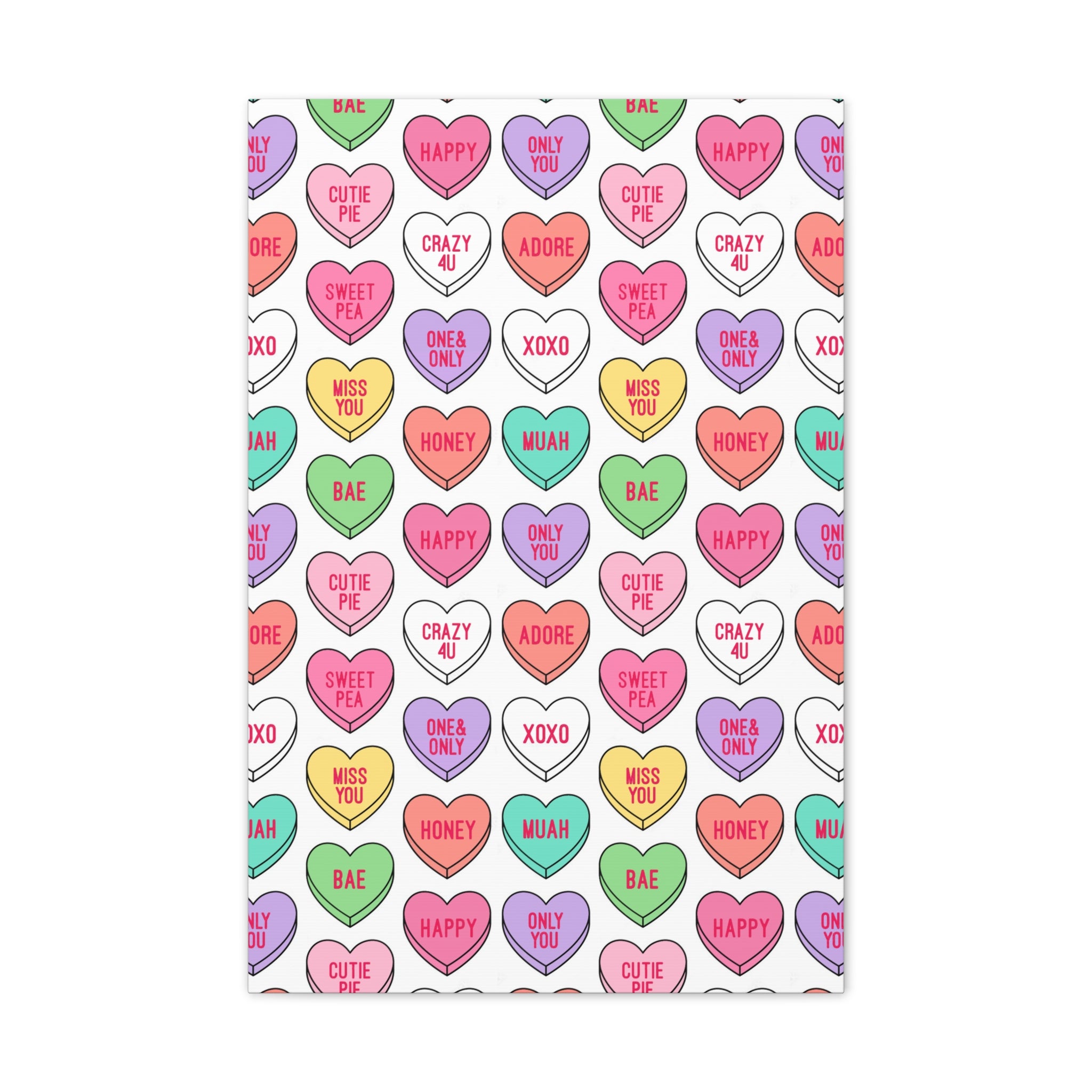 Candy Heart Stretched Canvas