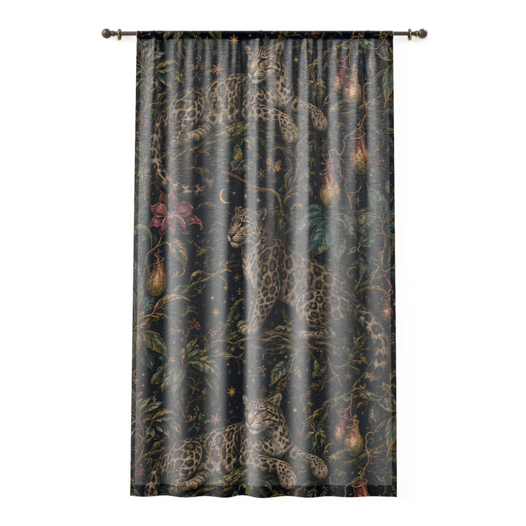 Cloud Leopard Reverie Nocturne Window Curtain