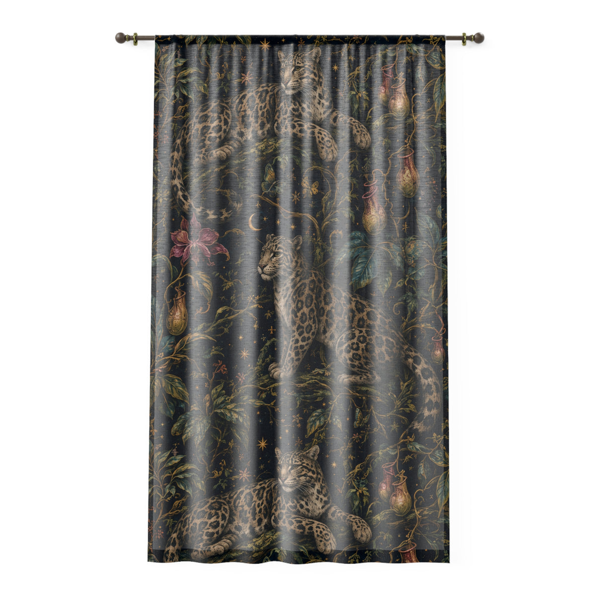 Cloud Leopard Reverie Nocturne Window Curtain