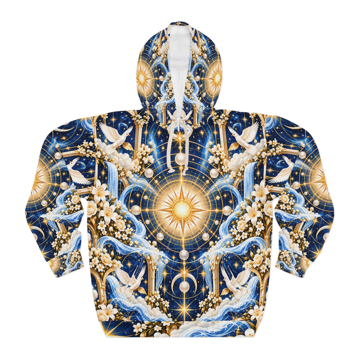 Cosmic Glory Celestial Blue Pullover Hoodie