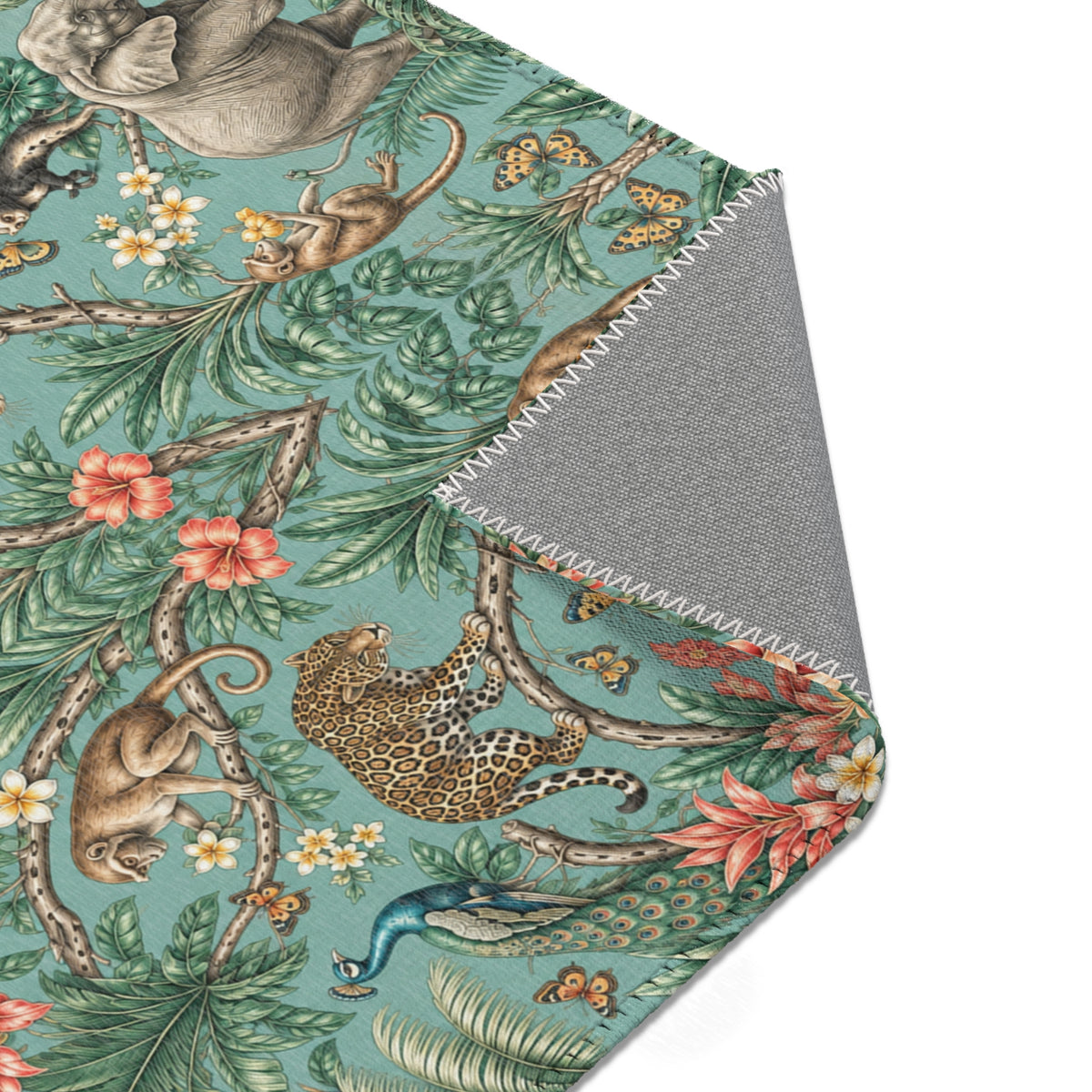 Mystic Jungle Verdigris Jungle Area Rug