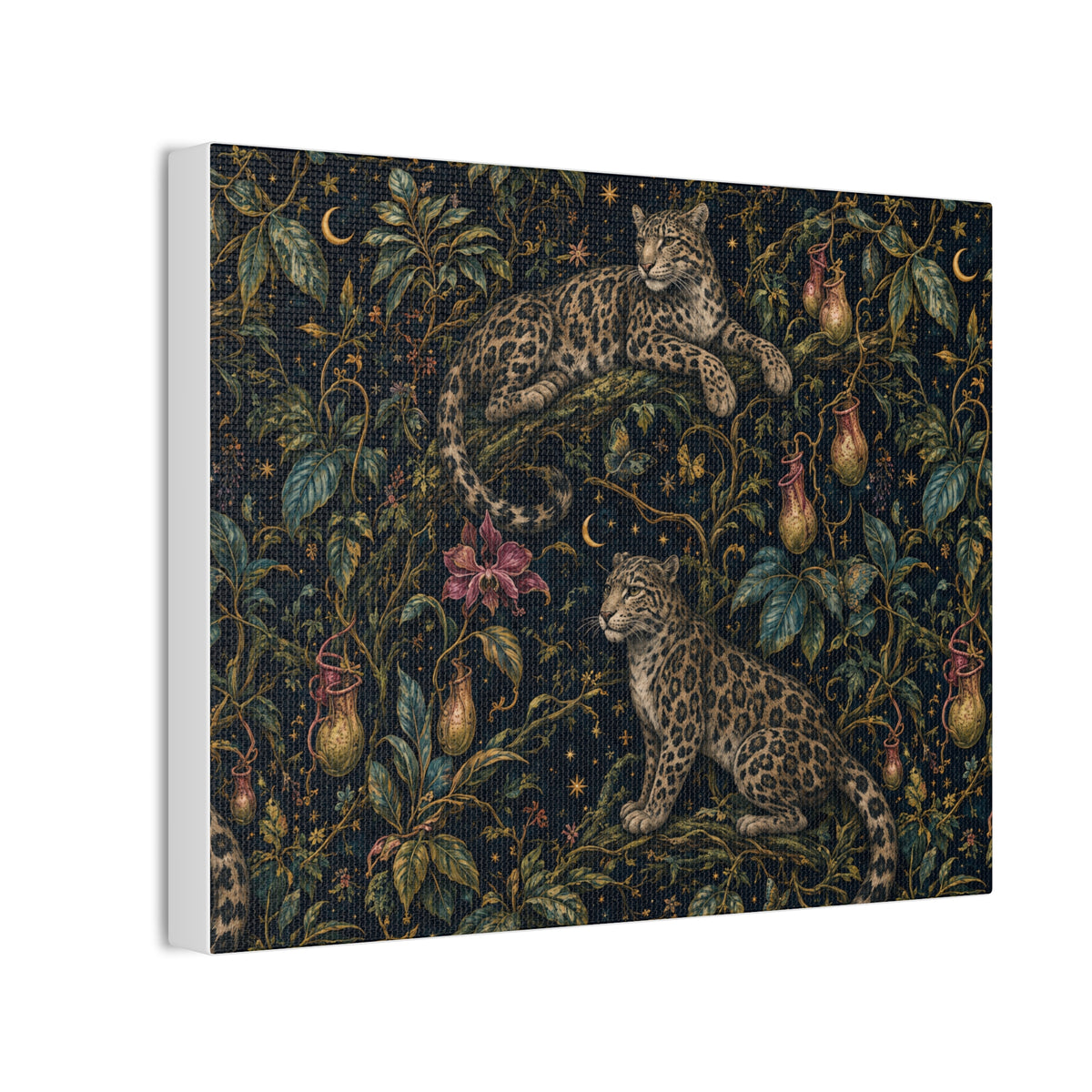 Cloud Leopard Reverie Nocturne Stretched Canvas