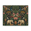 Mystic Jungle Midnight Jungle Stretched Canvas