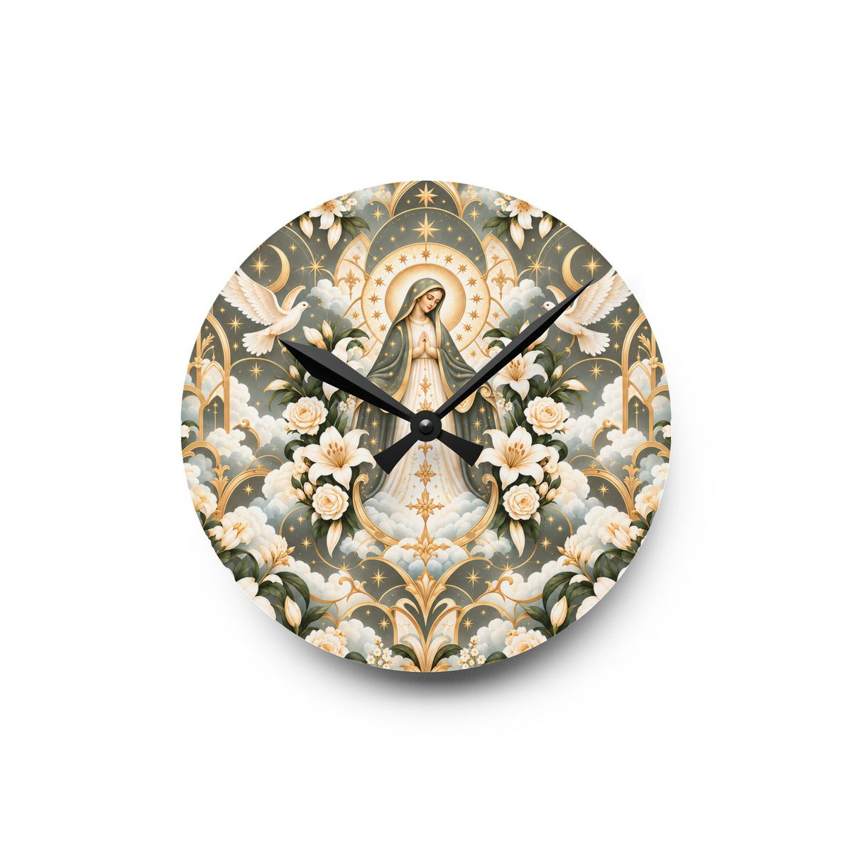 Marian Radiance Moon Milk Acrylic Wall Clock