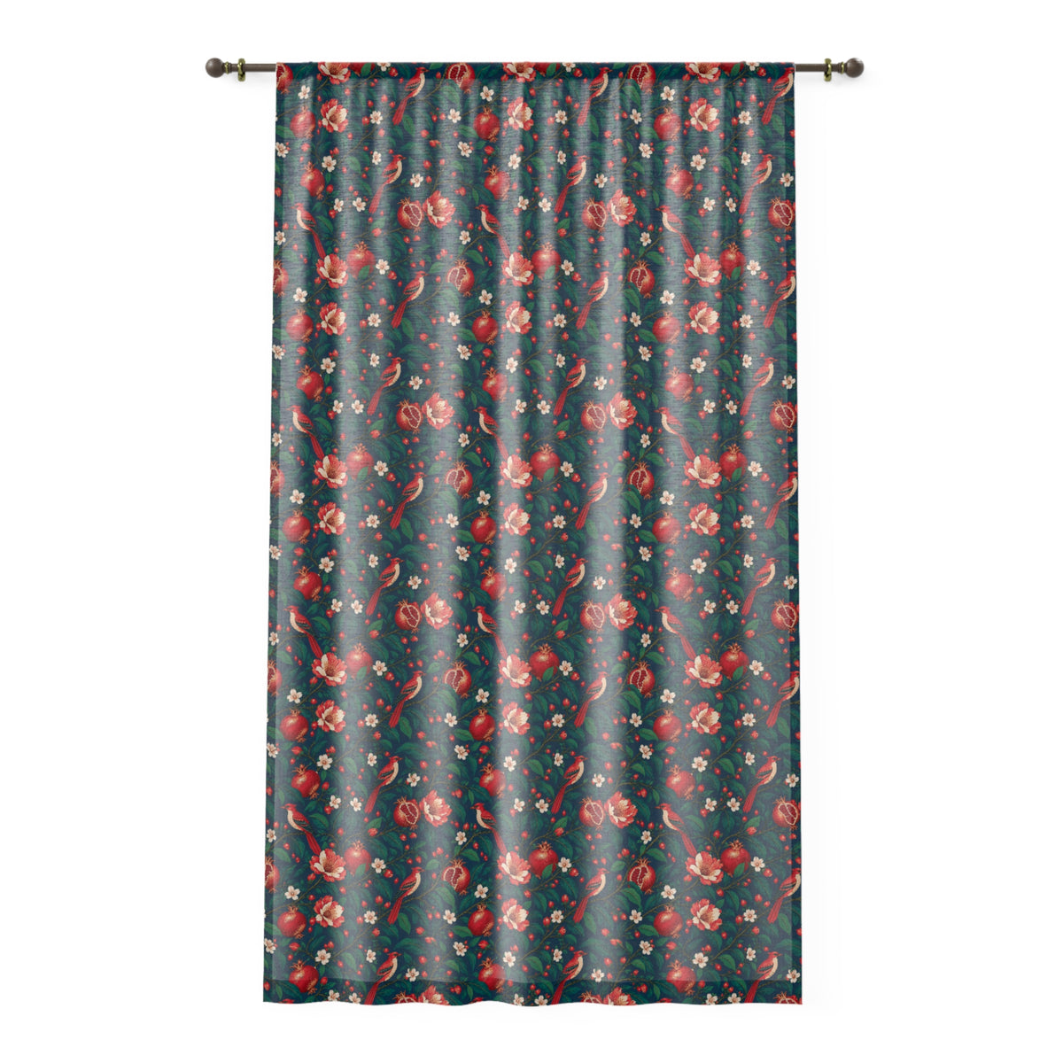 Gilded Orchard Blue Hour Window Curtain