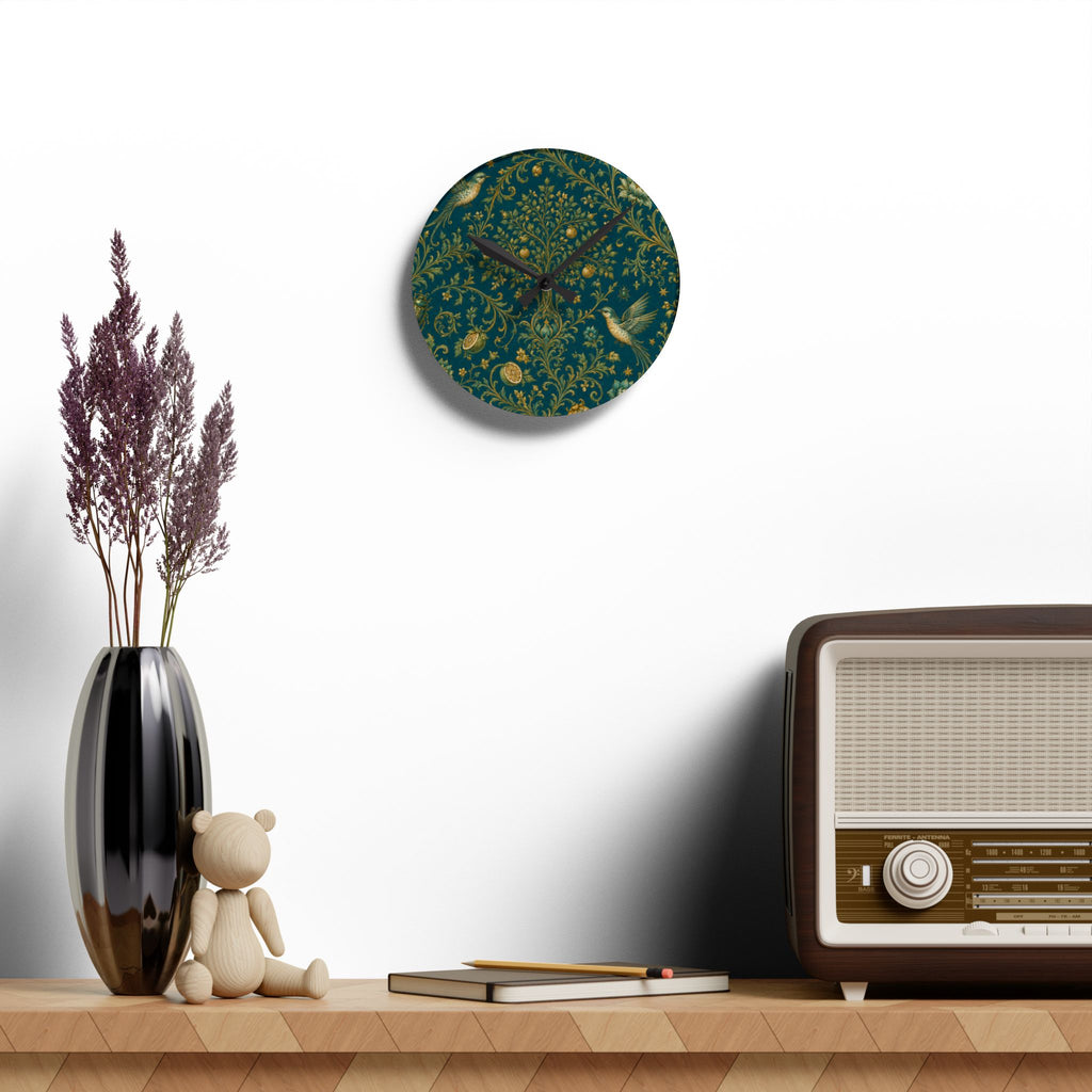 Sacred Canopy Verdigris Acrylic Wall Clock