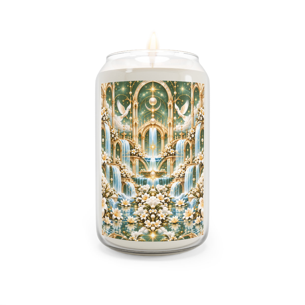 Living Waters Sanctuary Soft Sage Gold Luxe Candle