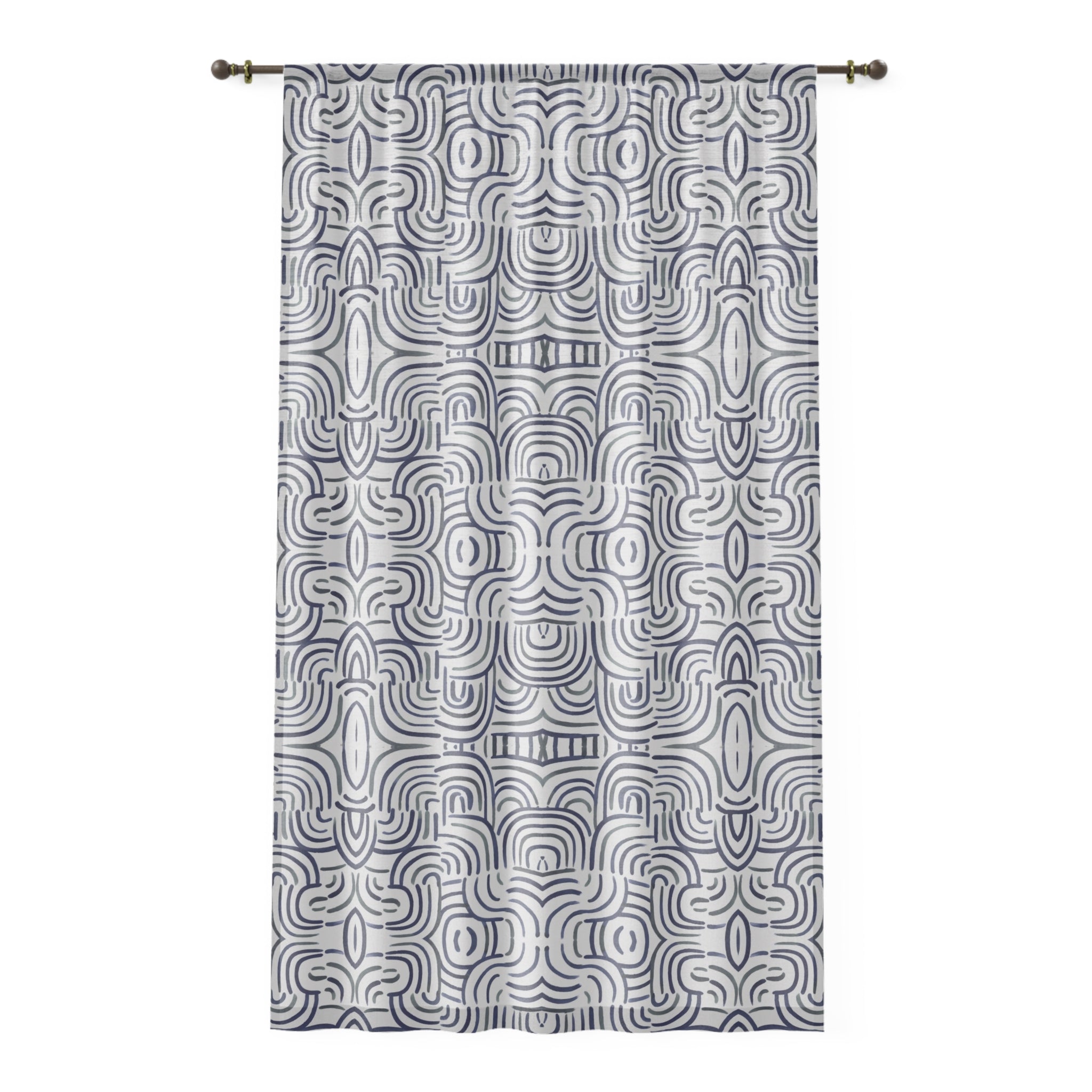 Abstract Geometric Window Curtain