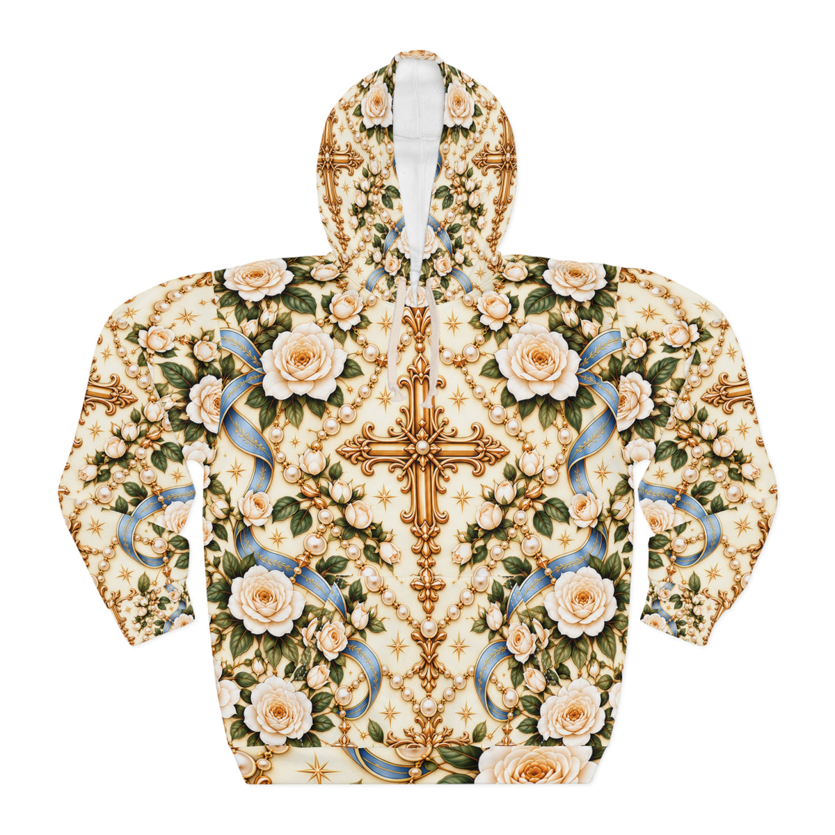 Rosary of Light Ivory Pullover Hoodie