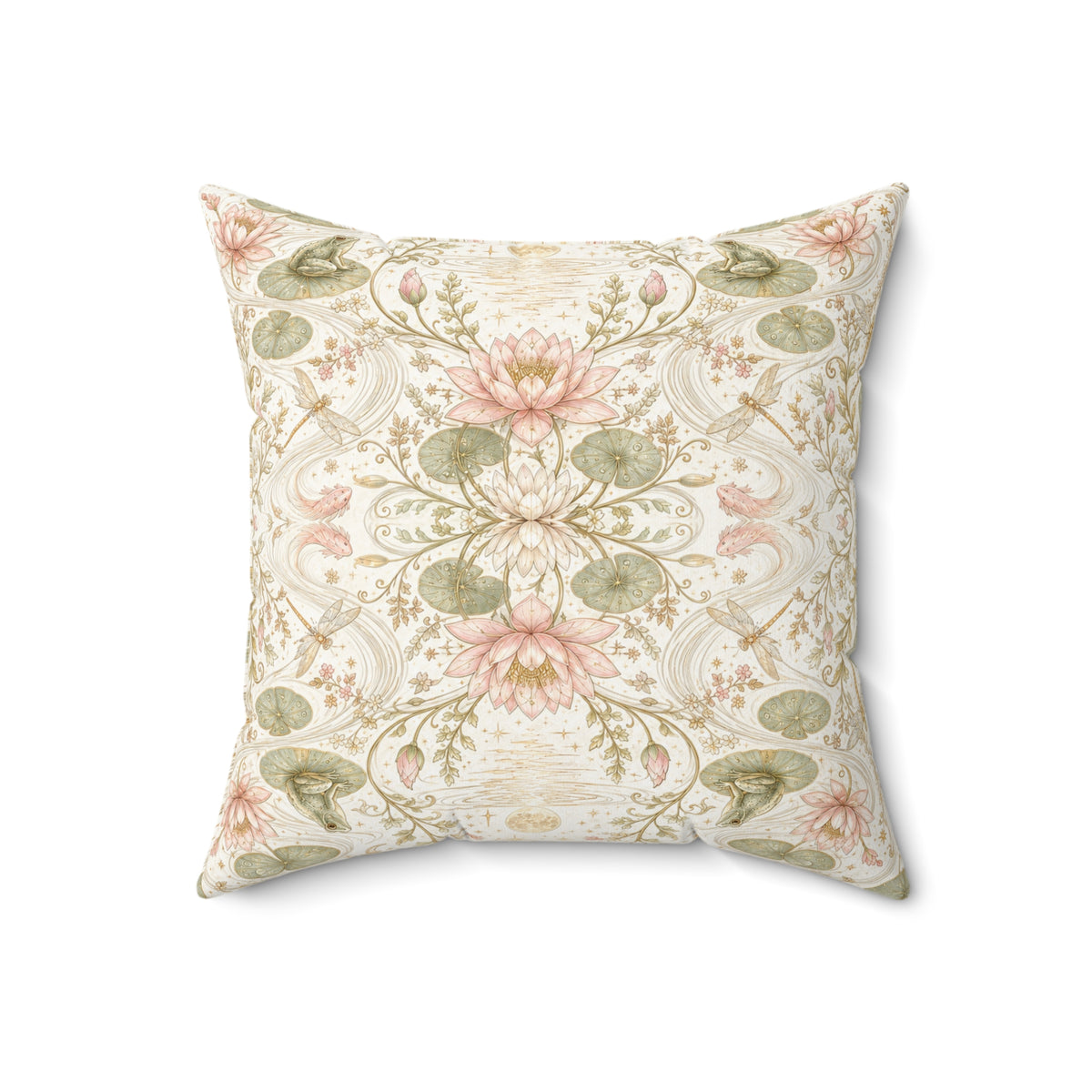 Nymphaea Nocturne Moon Milk Decorative Pillow