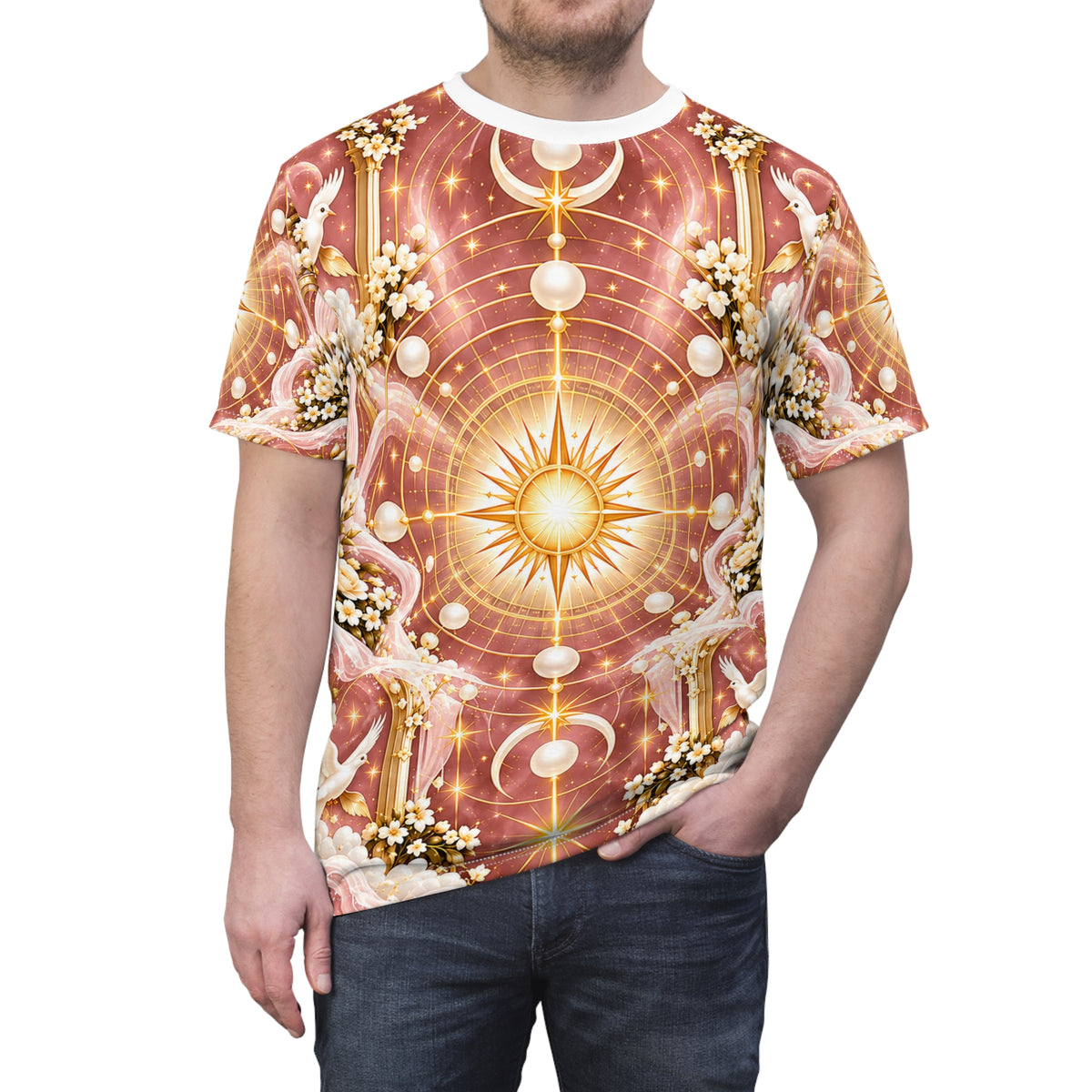 Cosmic Glory Twilight Rose All-over-print T-Shirt