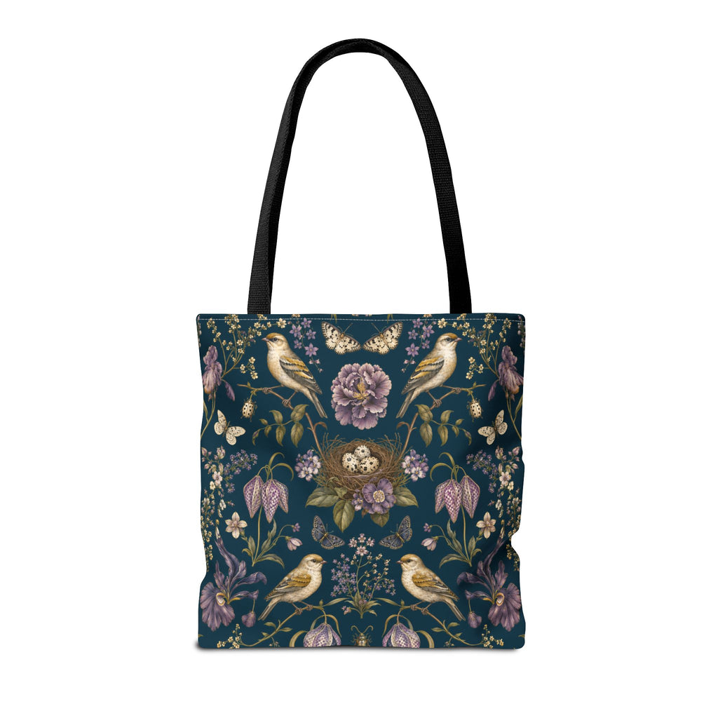 Botanical Bird's Nest Nocturne Tote Bag