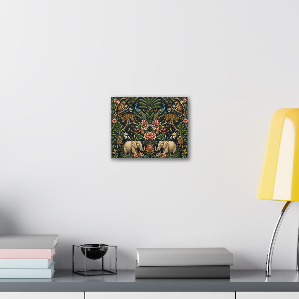 Mystic Jungle Midnight Jungle Stretched Canvas