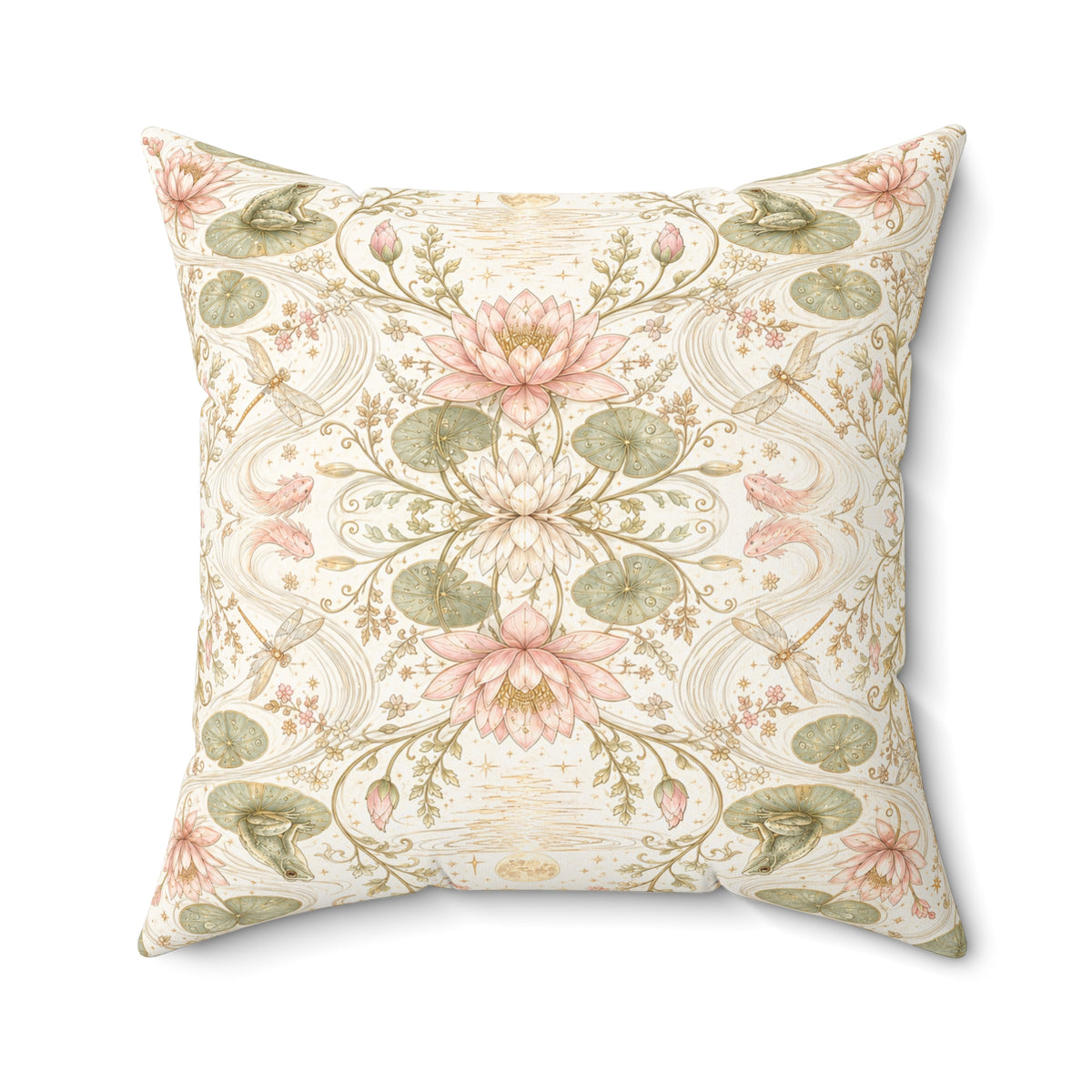 Nymphaea Nocturne Moon Milk Decorative Pillow