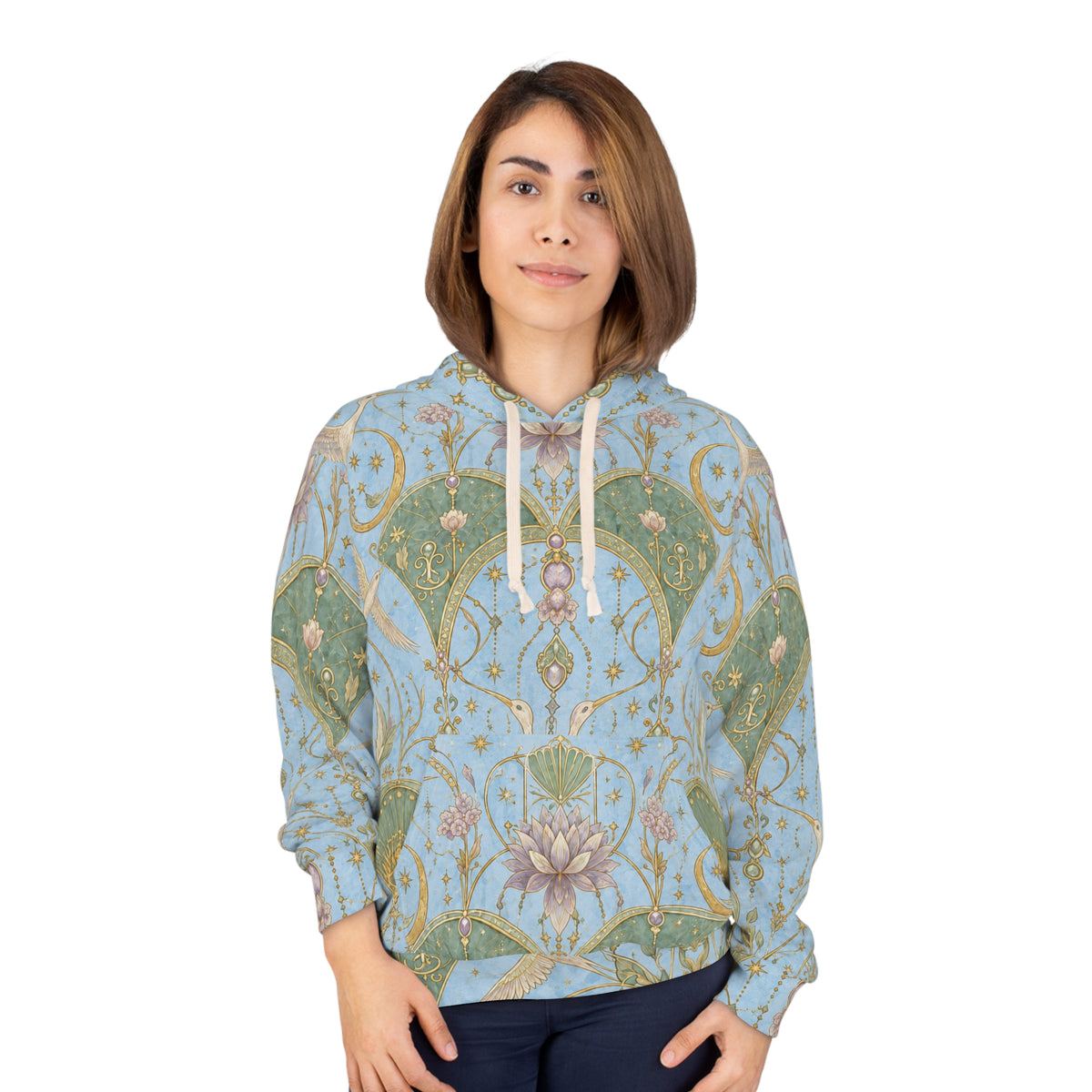 Celestial Aviary Blue Hour Pullover Hoodie
