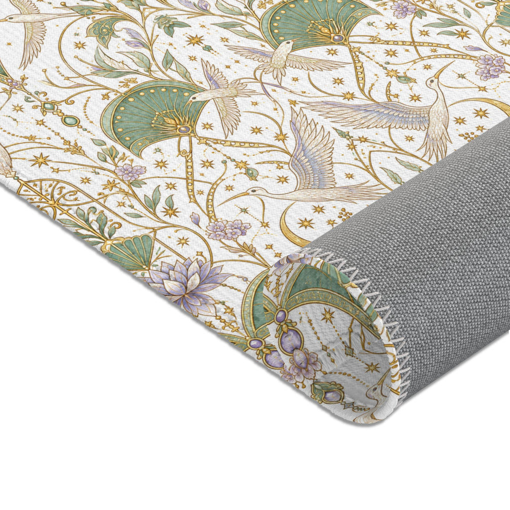 Celestial Aviary Moon Milk Area Rug