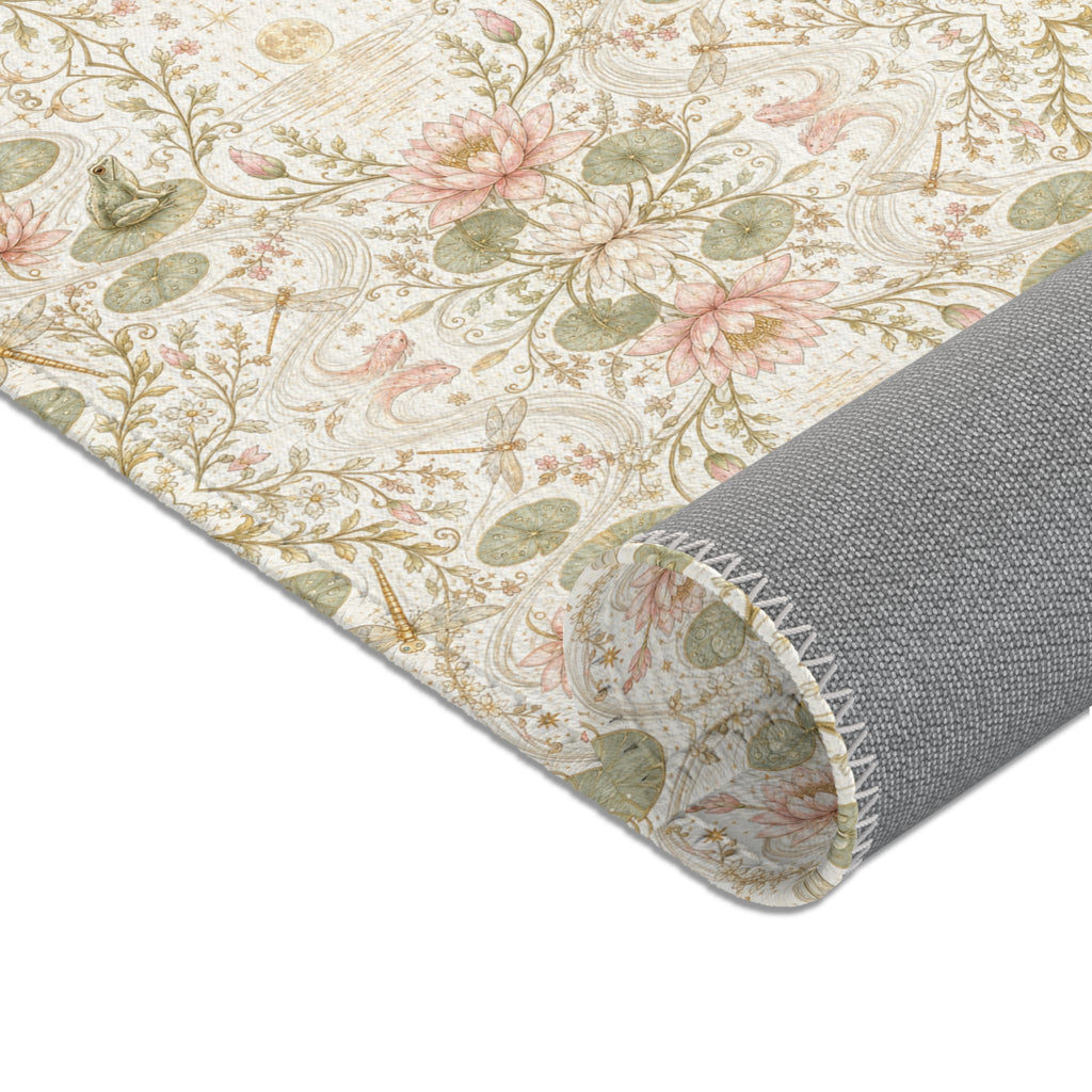 Nymphaea Nocturne Moon Milk Area Rug