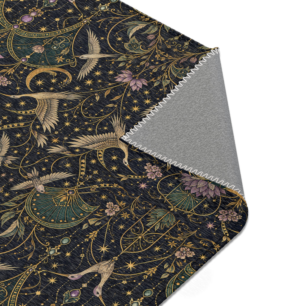 Celestial Aviary Nocturne Area Rug